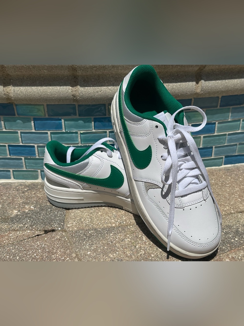 Nike Gamma Force Retro Low-Top Sneakers (White and Green)
